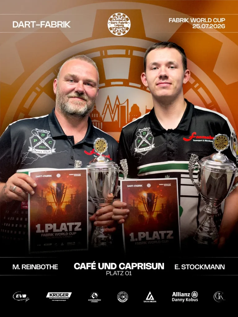 Ergebnisgrafik der Dart-Fabrik Leipzig zum Fabrik World Cup
